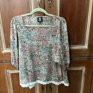 Bobeau top multi color size m